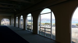 The Observation Post, before the caterers began transforming the space. Nice view of the Golden Gate Bridge out the window!